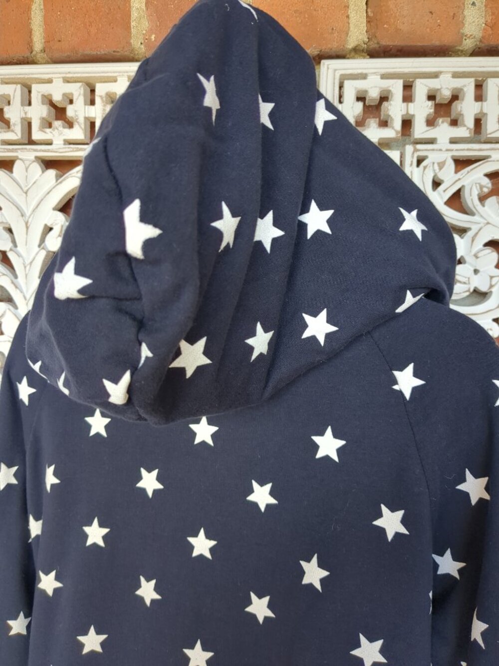 Stars and Stripes Double Hooded Long Sleeve Sweat Shirt - Picture 6 of 16